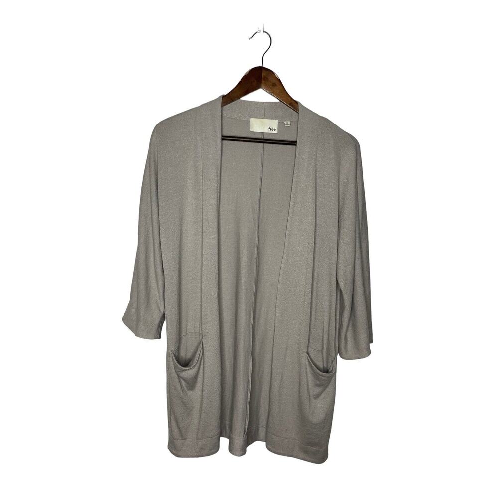 ARITZIA‎ WILFRED FREE Zlata Open Cardigan Sweater in Light Gray Women’s Size XS